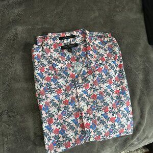 Banana Republic Floral Long Sleeve Shirt (Size M)
